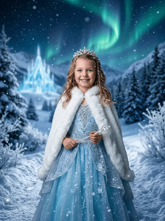 Futuristic Ice Princess Tiara Portrait